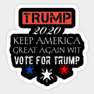 trump 2020 keep america great again wit Sticker